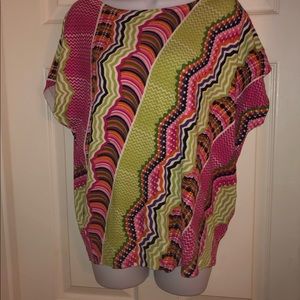 Joseph A. Multicolored Sweater Blouse LARGE